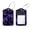 multicolored 4, variant on 2 Pack Leather Luggage Tag with Stainless Steel Loop, Neon Rose Glowing Stars Butterfly Baggage Handbag Travel Suitcase Tags with Name ID Card Perfect to Quickly Spot Luggage Suitcase
