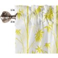 thumbnail image 5 of 3 Piece Ombre Bamboo Texture Kitchen Curtains, Tier and Valance Rod Pocket Window Curtains Set Yellow Watercolor Cafe Curtains for Kitchen Valances Window Treatment 54X18in+27x36in×2, 5 of 5