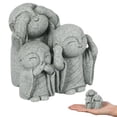thumbnail image 1 of Estatua de acuario japonesa, estatua de piedra, decoración para pecera, figura de acuario, decoración de jardín japonés, decoración para pecera pequeña (verde grisáceo), 1 of 7