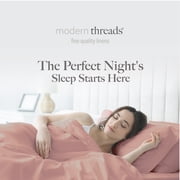 Modern Threads 3-Piece Solid Rose Microfiber Bed Sheet Set, Twin