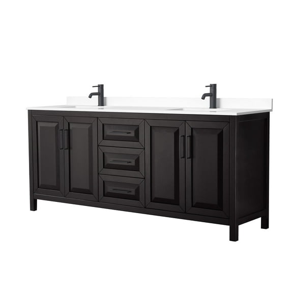 Wyndham Collection Wcv252580d-Vca-Mxx Daria 80" Free Standing Double Basin Vanity Set -
