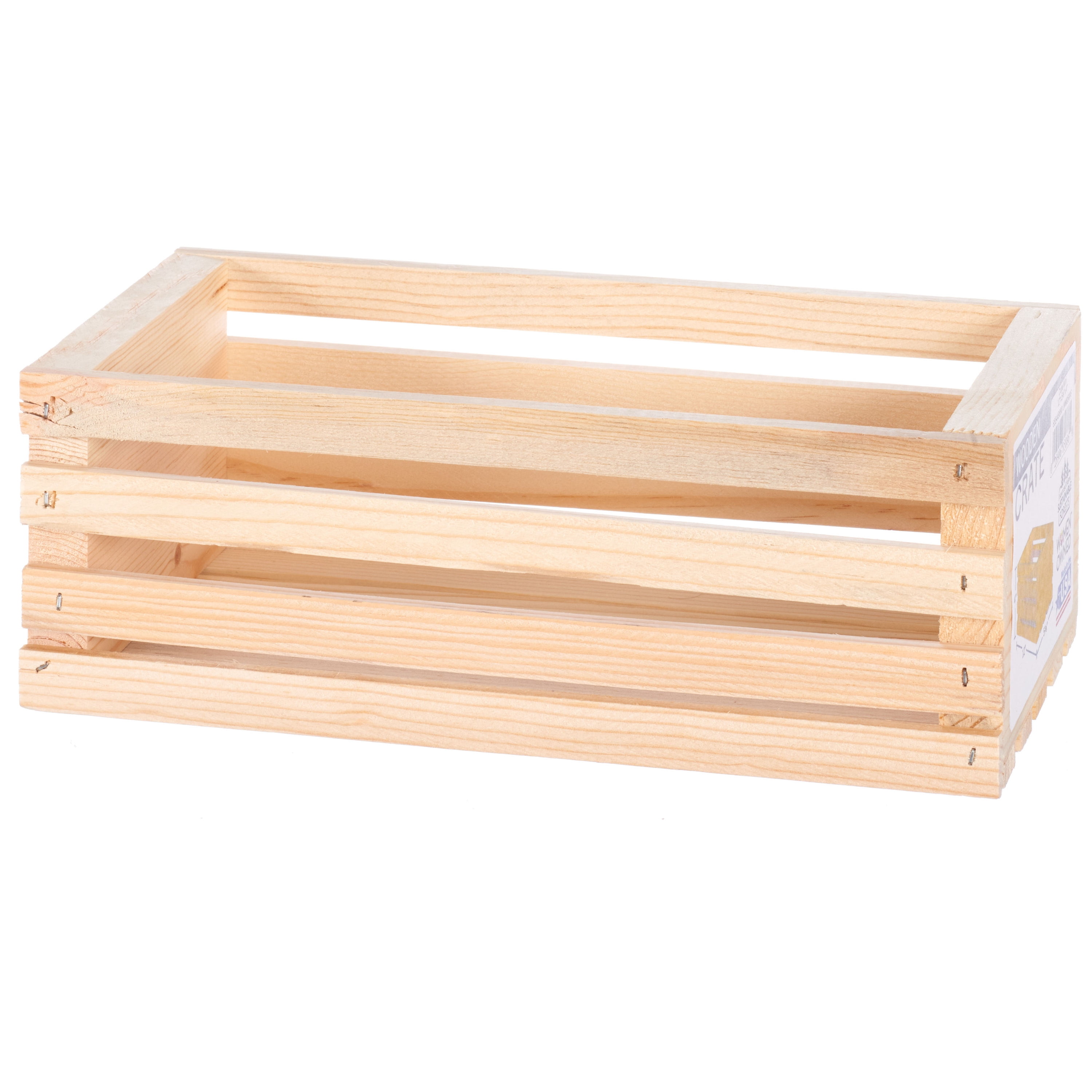 Unfinished Wood Crate 12in