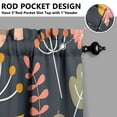 thumbnail image 5 of Mushroom (44) Kitchen Curtain Valance 3 Piece Home Curtains and Valance Set Curtain Sink Window Decor Window Treatment Tier 27.5x36 Length, 5 of 6