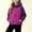Hot Pink, variant on Winter Jackets Fleece Cuffed Sleeve Zip Up Soft Hoodie Warm Pull On Color Block Cardigan Trendy Coat