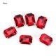 thumbnail image 1 of Lot de 10 strass rectangulaires à coudre en verre et cristal, accessoires pour vêtements (rouge), 1 of 4