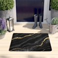 thumbnail image 2 of Black Gold Marble Pattern Flannel Non Slip Door Rugs,Washable Door Mats Indoor,Decorative Door Mats,Dirt-Resistant and Absorbent Doormat for Entrance,Bedroom,Kitchen,Bathroom,23.5x16in(60x40cm), 2 of 5