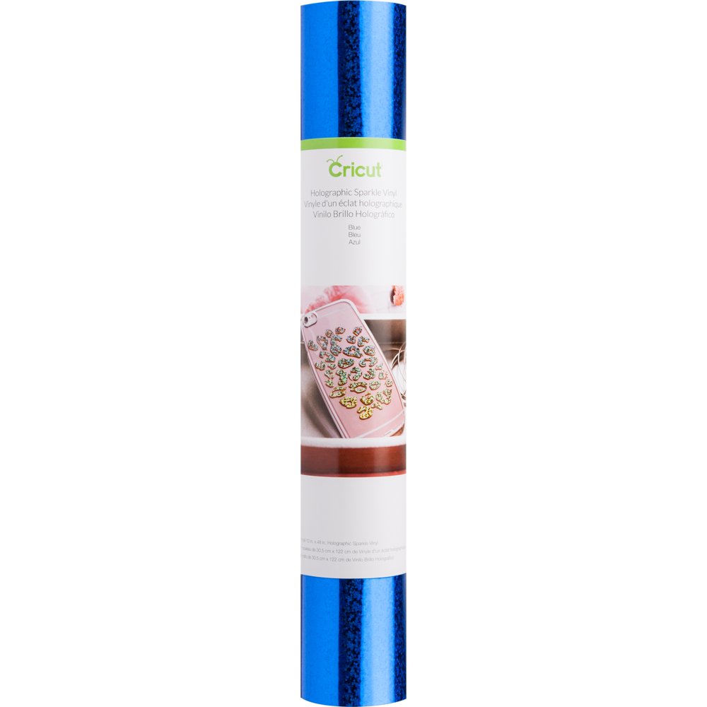 Cricut Holographic Vinyl, Blue 12"x48"