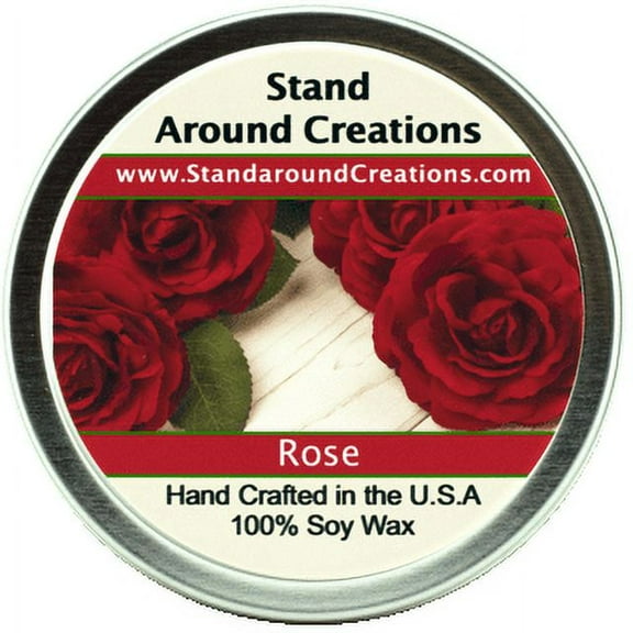 ROSE TIN 8-OZ. ALL NATURAL SOY CANDLE