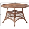 thumbnail image 3 of Jeco 5 Piece Resin Wicker Outdoor Patio Dining Set in Honey, 3 of 5