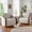 Chenille-Beige Brown, variant on DREAMSIDEA High Back Swivel Chair with Wooden Arms, Square Back Modern Swivel Accent Chair for Living Room&Office,Upholstered Chenille Fabric Swivel Lounge Chair(Light Brown, Set of 1)