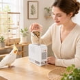 thumbnail image 3 of Bird Seed Husk Separator Blower, 5-Speed Adjustable Chaff Remover for Bird Food Mixing, Small Pet Bird Seed Cleaning Kit for Parrots (White), 3 of 5