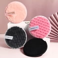 thumbnail image 3 of Microfiber Pad Remover Soft Towel Face Cleansing Makeup Clear Sponge Makeup Puff,Black Pink Puff, 3 of 9