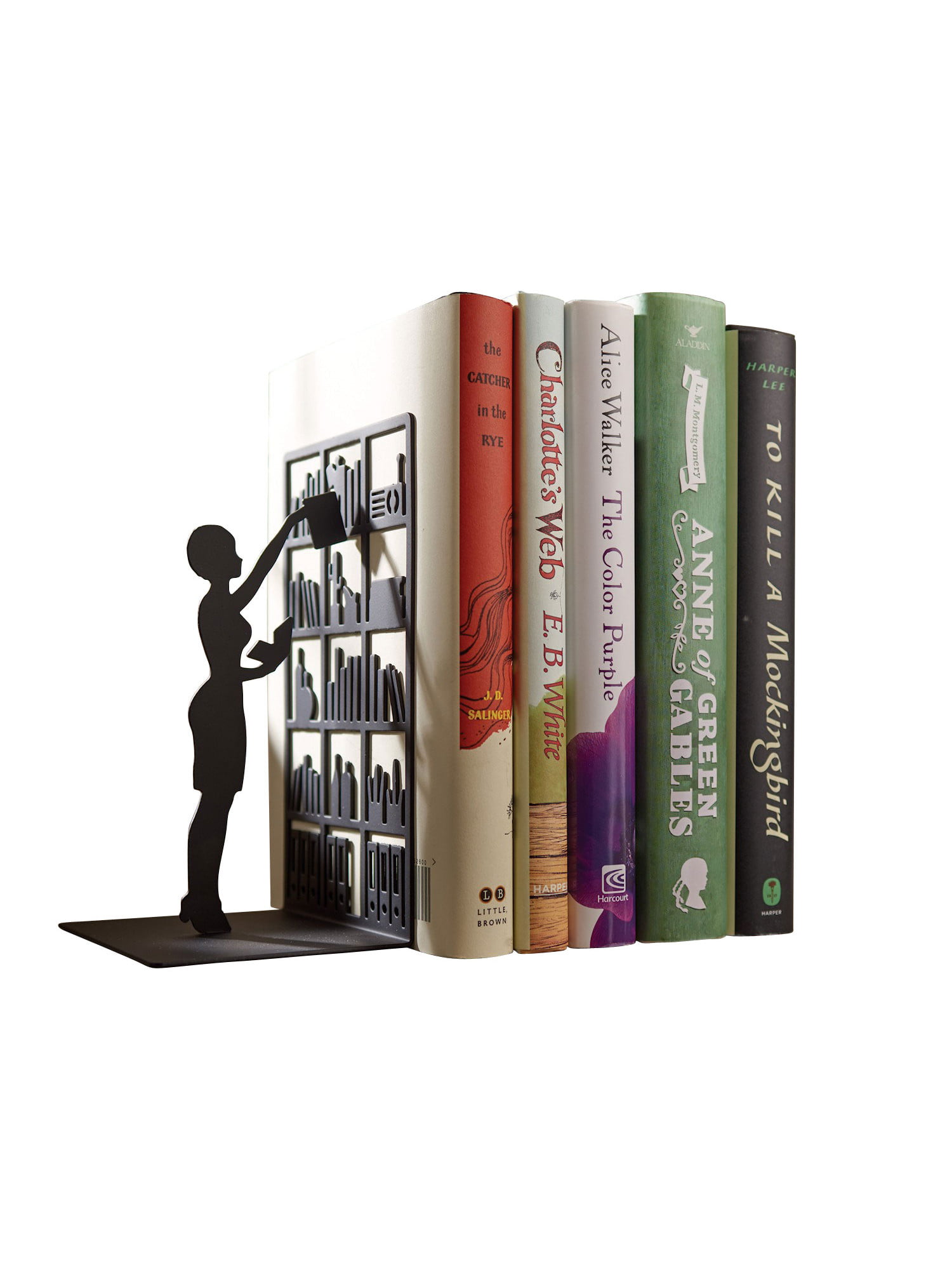 Bookend Form L Metal Bookends Bookshelf Support-School Office Books Hot 
