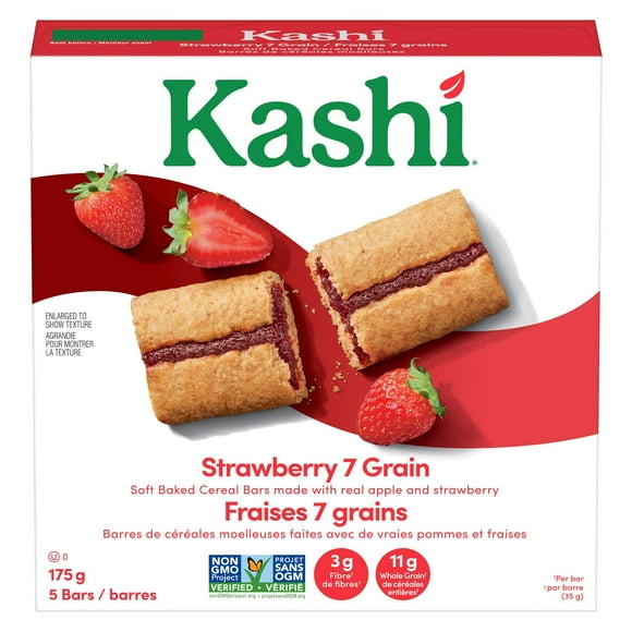 Barres de céréales Tendre fournée Kashi®* Fraises 7 grains, 175 g (5 x 35 g) 175 g (5 x 35 g)