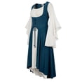 thumbnail image 4 of Hurxie Renaissance Dress Outfit Medieval Costume Elf Cosplay Outer Garment, 4 of 4