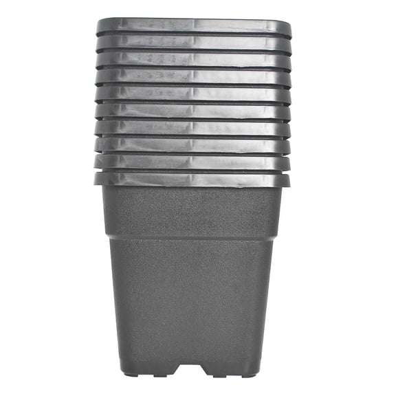 SHZAITOR 5/10 PACK Re-usable Square Nursery Pot 10 Gallon Plastic Grow Pots Plant