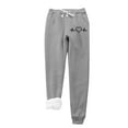 thumbnail image 2 of LSLJS Women's Love Printing Leggings with Elastic Drawstring Pockets Thick Warm Pants, 2 of 9