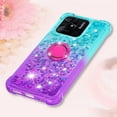 thumbnail image 6 of Phone Case for Xiaomi Redmi 10C, Shiny Bling Quicksand Effect TPU Bumper Case with Four Corners Protection Cover for Xiaomi Redmi 10C, Blue Purple, 6 of 14
