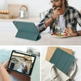 thumbnail image 5 of KOMI for iPad 10th Generation Case 2022 with Pencil Holder, iPad 10.9 Inch Case [Support Touch ID] Flexible TPU Back Shell Smart Trifold Stand Protective Cover, Auto Wake/Sleep, 5 of 5