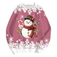 thumbnail image 7 of UngA Womens Christmas Sweatshirts Christmas Tree Graphic Long Sleeve Shirts Xmas Holiday Pullover Tops Blouse Womens Sweatshirts (Pink,XL), 7 of 7