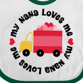 thumbnail image 4 of Inktastic My Nana Loves Me Valentine Boys or Girls Baby Bib, 4 of 4
