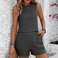 thumbnail image 6 of ZZwxWA Women's 2 Piece Summer Cozy Knit Set Ribbed Sleeveless Tank Top Soft Matching Shorts Beach Vacation Outfits Womens Workout Athletic Suits 50% Off Clear, 6 of 7