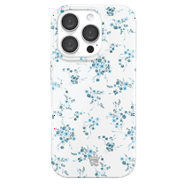 Open Box VELVET CAVIAR for iPhone 16 Pro Case Flowers - Compatible with MagSafe - Cute Protective Phone Cases for Women - French Blue Floral