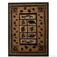 thumbnail image 2 of Brown Bear with Fish Outdoor Animal Cabin Wildlife Area Rug (7' 7" x 10' 6"), 2 of 5