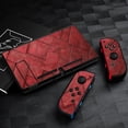 thumbnail image 3 of POBUDS Switch Skin | Sticker Wrap Vinyl Decal | Set Compatible with Nintendo Switch ( Switch OLED Model, Red Leather Pattern Mix), 3 of 5