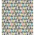 thumbnail image 3 of Cat Duvet Cover Set Queen Size, Pattern with Hipster Playful Feline Characters with Glasses and Bowties Vintage Style, Decorative 3 Piece Bedding Set with 2 Pillow Shams, Multicolor, by Ambesonne, 3 of 3