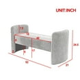 thumbnail image 6 of Yesfashion 52in Storage Bench, End Of Bed Bench with Foam Top H-shape Upholstered Soft Solid Wood Bed Bench for Living Room, Bedroom, Entryway, Hallway, 6 of 9
