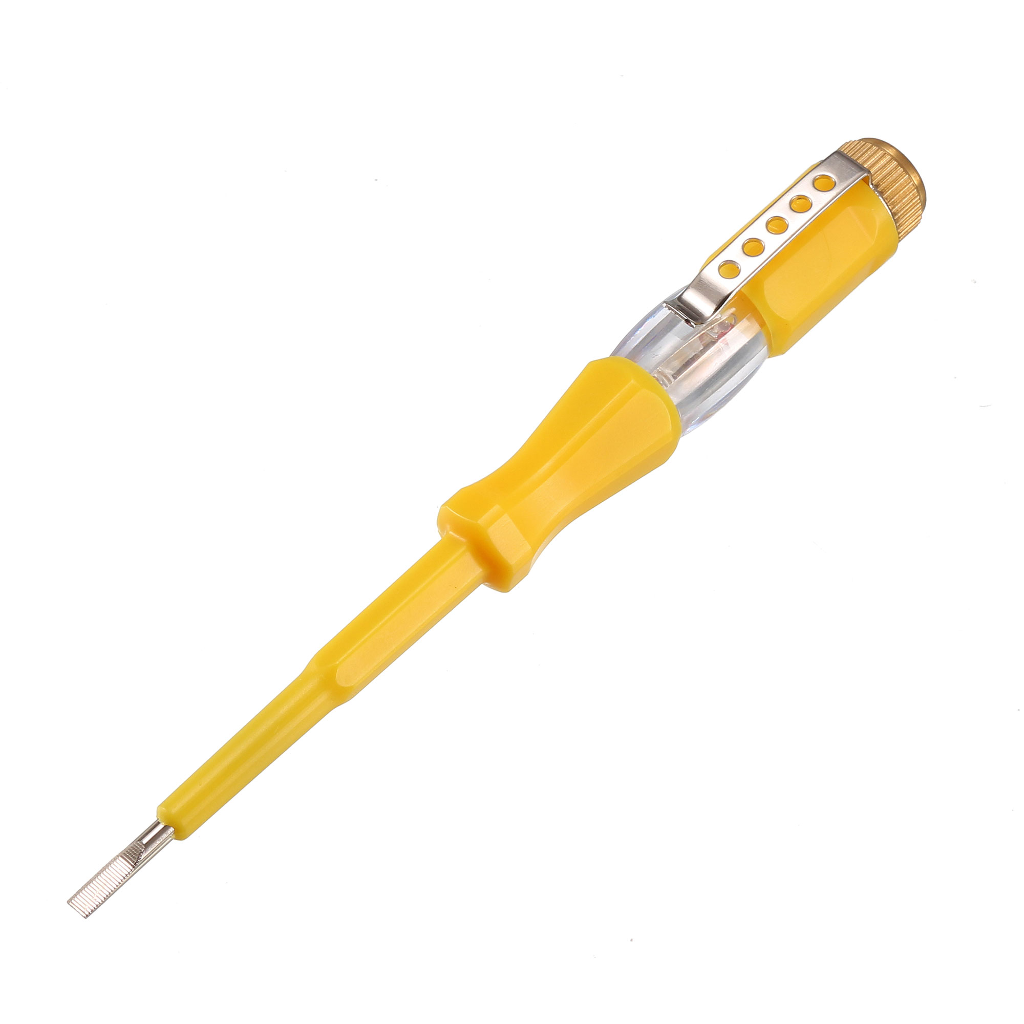 Voltage Test Screwdriver AC100 500V Slot Neon Tube Tester Yellow Voltage Test Screwdriver AC100 500V Slot Neon Tube Tester Yellow