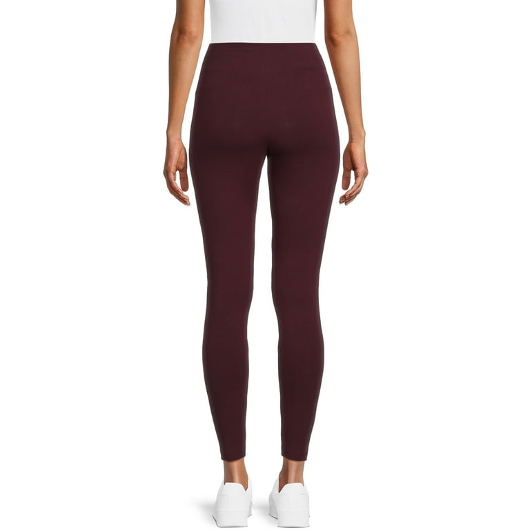 Time And Tru Women's High Rise Ankle Knit Leggings, 27 Inseam, Available  in 3-Pack 