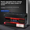thumbnail image 1 of Multi-function Car Charger Converter Adapter Portable Power Inverter Universal Dc 12/24v To Ac 220v Solar Power 6000wCar Inverters1United States He Qiyong unisex, 1 of 1