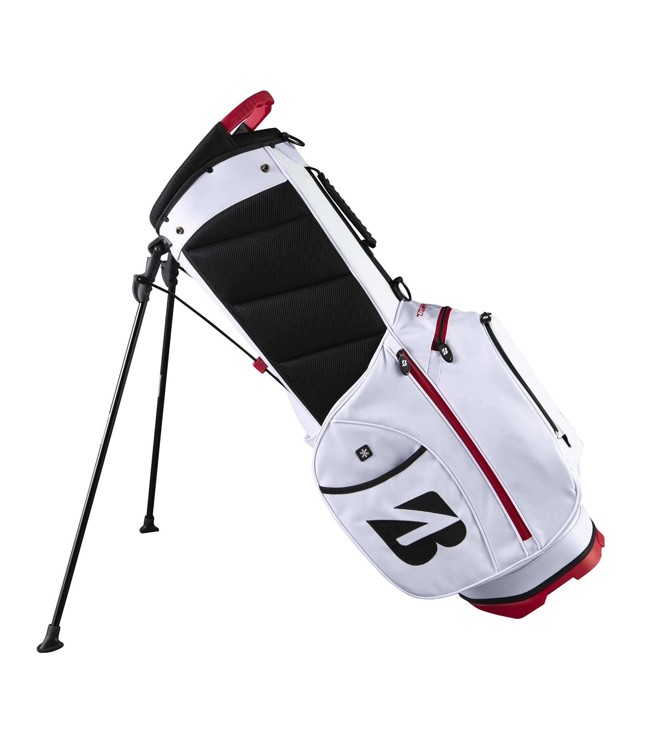Bridgestone 2020 Lightweight 5-Way Stand White, Black, Red Golf