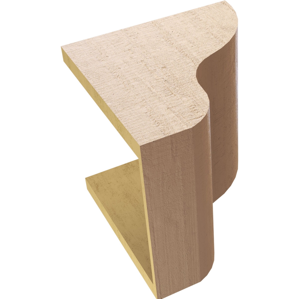 11"W x 11"D x 11"H Wide Greensboro Rough Cedar Woodgrain TimberThane Corbel, Primed Tan