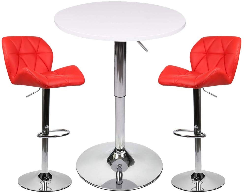 Padded Pu Leather Bar Chair Dining, Bar Stool Table Set
