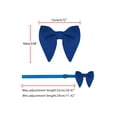 thumbnail image 4 of INSPIRAR CHIC Corbatas de moño de terciopelo unisex preatadas formales de color sólido, cuello azul real, 4 of 5