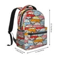thumbnail image 2 of Fotbe Cute Cars Pattern Casual Backpack for School, Travel, and Outdoor Activities - Durable, Lightweight, and Comfortable, 2 of 5