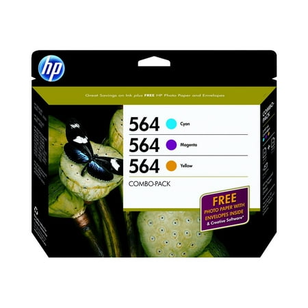 Hp Photosmart C4580 Ink HP 564 - 3-pack - yellow, cyan, magenta - original - ink cartridge - for Deskjet 35XX; Photosmart 5522, 55XX B111, 7510 C311, 75XX, Premium C310, Premium Fax C410 ()