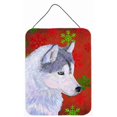 thumbnail image 1 of Carolines Treasures SS4671DS1216 Siberian Husky Flocons de Neige Rouges Impressions Murales Ou de Porte en Métal Aluminium pour Noël, 1 of 2