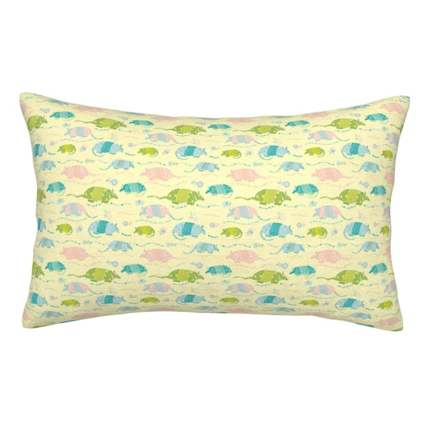 Balery Armadillo Floral Funda de Cojín Estampada, Regalos para Mujeres, Regalos de Amor para Ella, Regalos para Novia o Esposa, Funda de Almohada-16"x24"