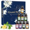Noahstrong 8x10ml Essential Oils Gift Set, Orange, Jasmine, Mint Variety of Scents Essential Oils for Aromatherapy Diffuser for Relaxation