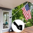 thumbnail image 3 of Practical Adjustable Flag Bracket Holder for Home Use Black Aluminum Alloy 1pc, 3 of 8