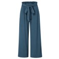 thumbnail image 4 of LADIGASU Girls Pants Casual Smocked High Waist Pant Loose Wide Leg Long Trousers 4-14 Years, 4 of 8