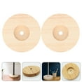 thumbnail image 2 of MERRYHAPY 4-Pack Wooden Round Lamp Bases in Coffee Color, Solid Wood Display Stands for Table Lamps and Lighting Fixtures, 2 of 6