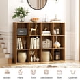 thumbnail image 4 of ANHDAH 12 Cube Storage Organizer, Cube Bookcase Closed Back Panel Bedroom, Living Room, Home Office, Closet Bookshelves Brown, 4 of 6