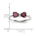 thumbnail image 3 of Diamond2Deal 14K Blanc Gold Poli Rhodolite Arc Ring for Women Taille 7, 3 of 6