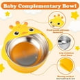thumbnail image 6 of Bowls with Suction, Ongmies Baby Bowls with Suction 300Ml Stainless Kids Bowls with Silicone Cute Toddler Suction Bowls Removable Infants Food Feeding Bowls for Babies Toddlers Boys Girls, Yellow, 6 of 9