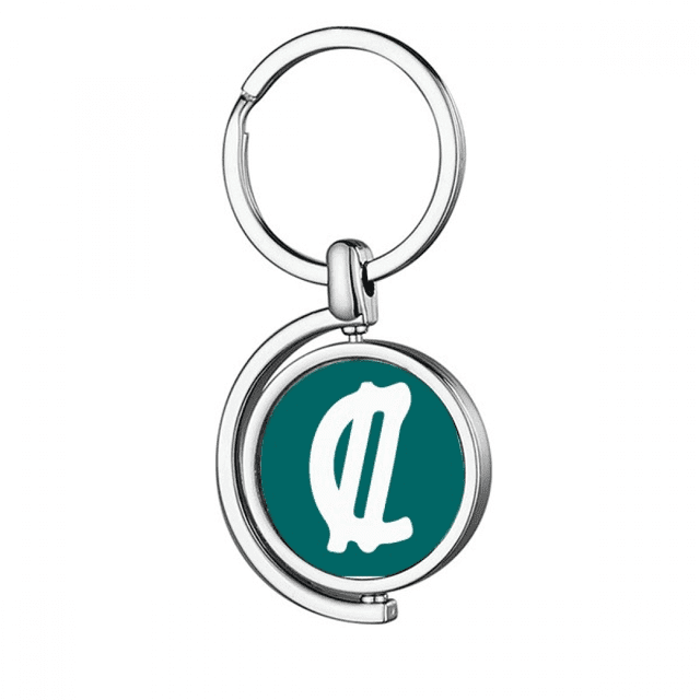 Costa Rica Currency Symbol Colon CRC Rotating Keychain Metal Keyring Holder